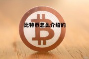 怎么简单的介绍比特币_比特币怎么介绍的